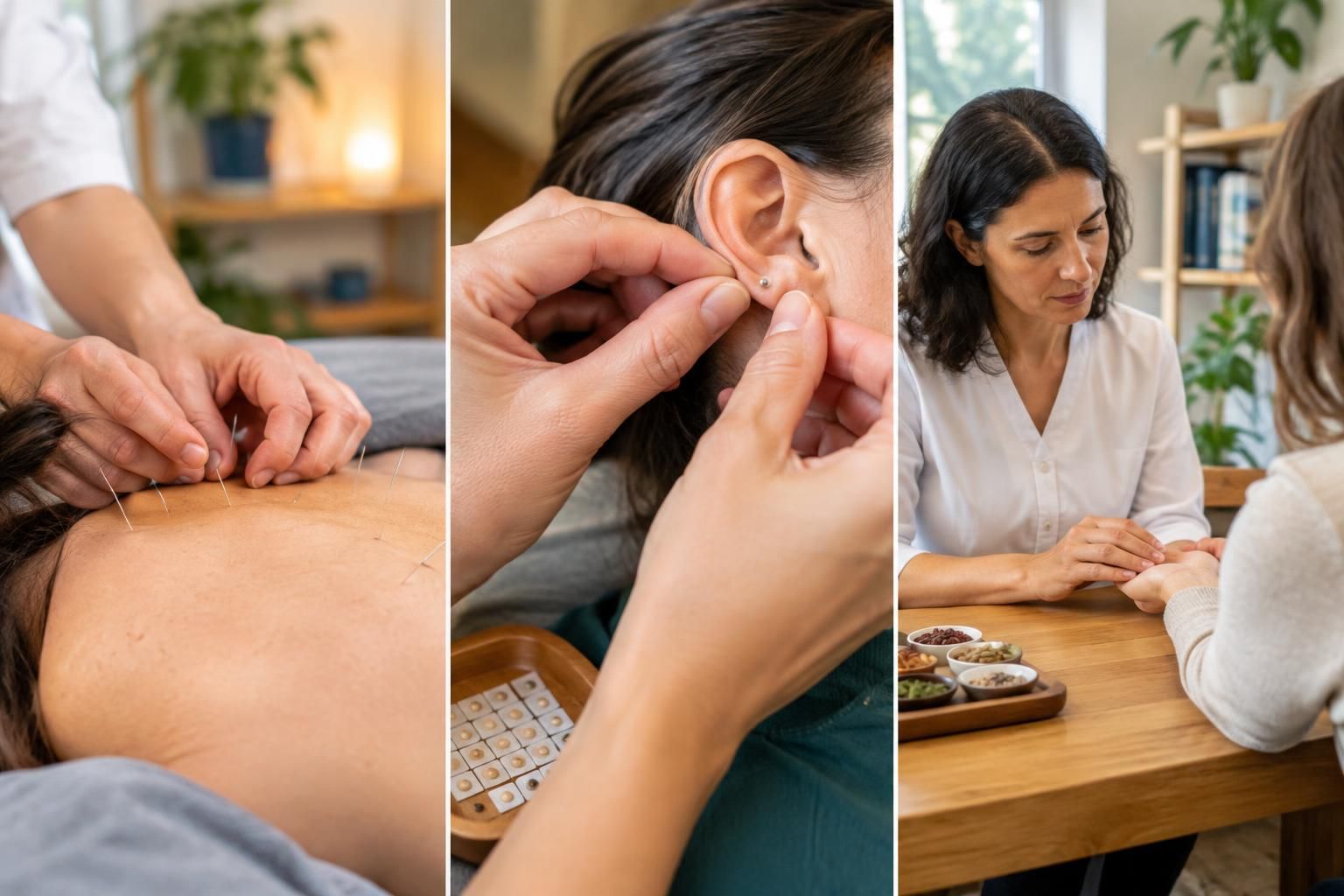 Acupuncture needles, ear seeds, and a consultation on allergy treatment